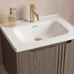 REA - Koupelnová skříňka s umyvadlem Rivo DB86-60L-1 Dark 60cm REA-M0604