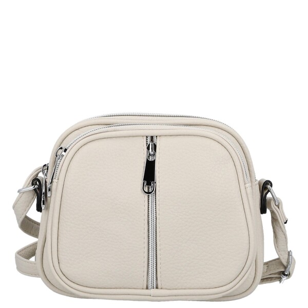 Trendy dámská koženková crossbody kabelka Cica, béžová