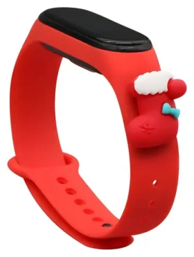 Hurtel Strap Xmas červená / Řemínek / Xiaomi Mi Band 3/4 / s ponožkou