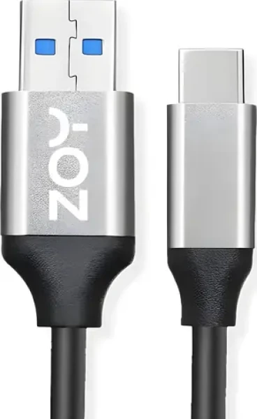 ZOY ZCAC2 2 m černo-stříbrná / USB kabel / USB-A (M) - USB-C (M) (ZCAC2)
