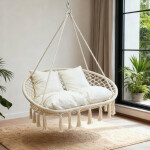 Závěsné křeslo, čapí hnízdo pro 2 osoby - 320 kg svetlá sivá