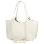 Moderní dámská koženková kabelka na rameno Olga, béžová