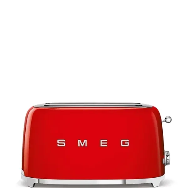 SMEG 50's Retro Style červená / Topinkovač / 1500 W / 2 sloty / 4 topinky / 11 stupňů opečení (TSF02RDEU)