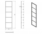 SAPHO - SKA sušák ručníků na opření 420x1700x20, černá mat SKA551