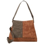 Trendy dámská koženková kabelka na rameno Lydia, hnědá
