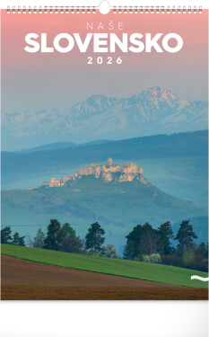 NOTIQUE Nástenný kalendár Naše Slovensko 2026, 33 x 46 cm