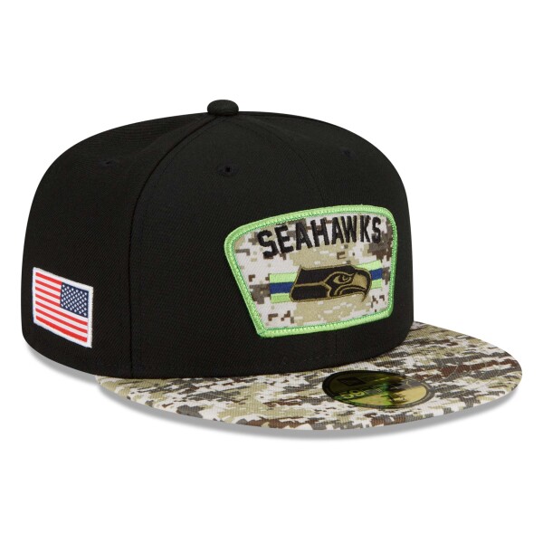New Era Pánská kšiltovka Seattle Seahawks NFL 2021 On-Field Salute to Service 59FIFTY Fitted Velikost: 7 1/4