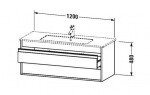 DURAVIT - Ketho Umyvadlová skříňka 48x120x48 cm, 2 zásuvky, lesklá bílá KT643102222