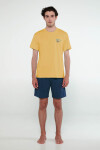 Vamp - Pánské pyžamo s krátkými rukávy 20937 - Vamp yellow flax L