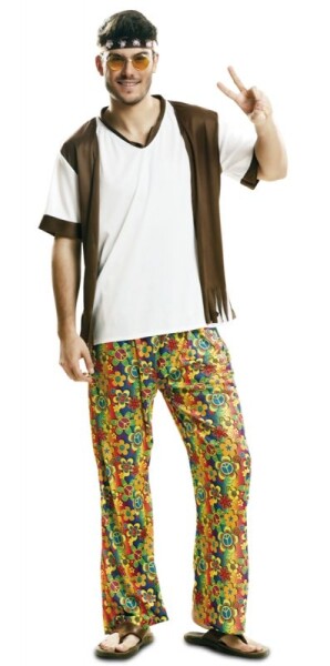 Kostým hippie s vestou a třásněmi Velikost: M/L