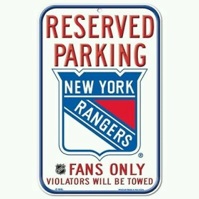 Wincraft Cedule New York Rangers NHL Reserved Parking Sign