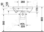 DURAVIT - DuraStyle Umyvadlo Med, 650x570 mm, s 1 otvorem pro baterii, bílá 2330650000