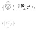 SAPHO - PURA závěsné WC s elektronickým bidetem USPA LUX UB-6635RU-1