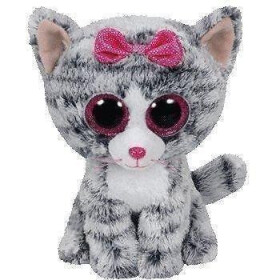 TY Boos KIKI - šedá kočka 15 cm