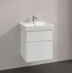 VILLEROY & BOCH - Collaro Umyvadlová skříňka, 51x55x41 cm, 2 zásuvky, Glossy White C00700DH