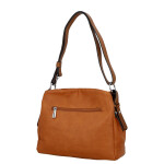 Trendy dámská koženková crossbody kabelka Julianna, hnědá