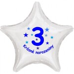 Krásné 3. narozeniny fóliový balónek hvězda pro kluky Balonky.cz Krásné 3. narozeniny fóliový balónek hvězda pro kluky Balonky.cz