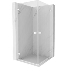 MEXEN/S - Lunar-B Duo sprchový kout dveře křídlové 95 x 95, transparent, bílá 832-095L-095P-20-00