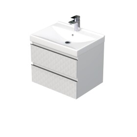 Koupelnová skříňka s umyvadlem SAT Cube Way 60x47,5x46 cm bílá mat CUBE3D46602ZBVER CUBE3D46602ZBVER