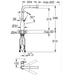 GROHE - Essence New Dřezová baterie s výsuvnou sprškou, matná černá 302702430