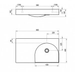 RAVAK - Lite Umyvadlo 80x45 cm, bez přepadu, bez otvoru pro baterii, bílá XJXL1380000