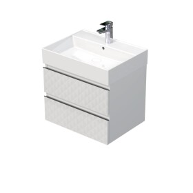 Koupelnová skříňka s umyvadlem SAT Cube Way 60x47,5x46 cm bílá mat CUBE3D46602ZBSAT CUBE3D46602ZBSAT