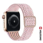 SWISSTEN Nylonový řemínek se sponou pro Apple Watch 38/40/41mm růžová (46000707)