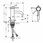 HANSGROHE - Tecturis S Umyvadlová baterie s výpustí, CoolStart, EcoSmart, kartáčovaný bronz 73302140