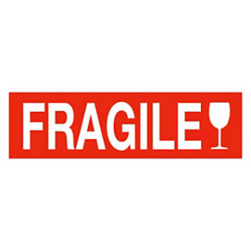 Výstražné etikety, 165x55mm, FRAGILE