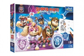 Puzzle SUPER MAXI oboustranné Psí tým v akci Tlapková patrola/Paw patrol 24 dílků v krab. 40x27x6cm