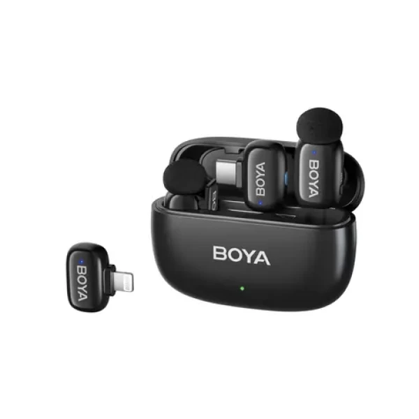 BOYA mini 2-01 černá / Klopový mikrofon / Bezdrátový / 2.4 GHz / USB-C