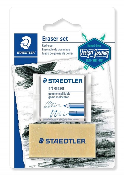 Staedtler Staedtler, 5427SBK2-C, sada pryží pro grafitové tužky a uhly, 2 ks