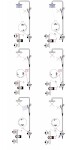 Rubineta - Sprchový set SET VENETO+EASY PUSH-15, chrom OLBA625141
