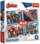 Trefl Puzzle Stateční Avengers 4v1 (35,48,54,70 dílků)