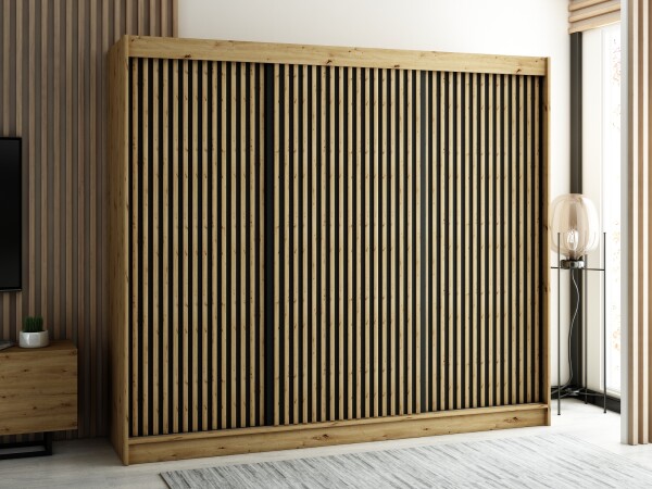 Šatní skříň Abi Lamelo 1 Barva korpusu: Dub artisan, Rozměry: 250 cm