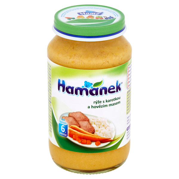 Hamánek Rýže s karotkou a hovězím masem 230g