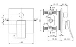 IDEAL STANDARD - Conca Tap Baterie pod omítku, pro 2 spotřebiče, Silver Storm A7374GN