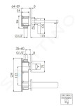 STEINBERG - 230 Umyvadlová baterie pod omítku, 2-otvorová instalace, chrom 230 1804 3