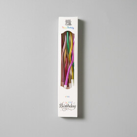 Dortové svíčky zakroucené metalické barevné 6ks
