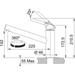 FRANKE - Orbit Dřezová baterie FC 3054.031, chrom 115.0623.054