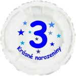 Krásné 3. narozeniny fóliový balónek kruh pro kluky Balonky.cz Krásné 3. narozeniny fóliový balónek kruh pro kluky Balonky.cz