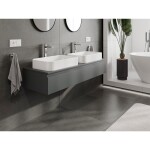 MEXEN/S - Orio koupelnová skříňka pod umyvadlo 140 cm s deskou, 1 šuplík, grafit mat 91A10-14023-1-BFC66