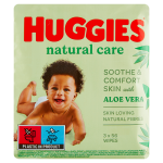 Huggies Natural Care Triplo vlhčené ubrousky 3x56ks