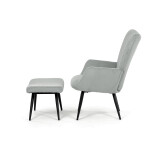 Relaxační křeslo, modrá, manšestrová látka, AK-L7285 BLUE6