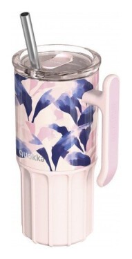 Nerezový termohrnek s brčkem Umi Blue Feather 720ml
