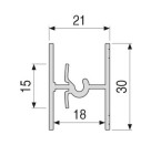 ProALU Profil dělící Inova Exclusive :: 3bm (22PA181059-3)