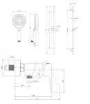 Kielle - Vega Sprchový set s baterií, tyčí, hadicí a sprchovou hlavicí, gun metal 20618SP13