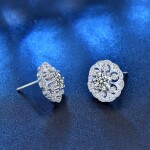 Royal Fashion stříbrné náušnice HA-XEA005-SILVER-MOISSANITE