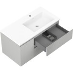 MEXEN/S - Orio koupelnová skříňka 90 cm s umyvadlem Otis pravá, 2S, 1D, šedá mat/bílá mat 91A13-09047-3-BBFFF62-W18P01