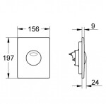 GROHE - Skate Ovládací tlačítko, chrom 42303000